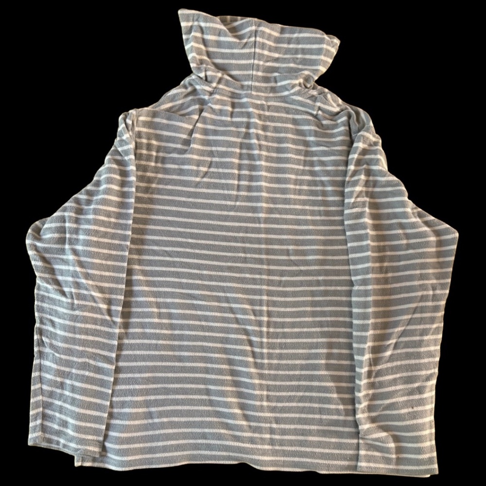 Vintage Old Navy Baja Hoodie – Gray & White Stripe 2016